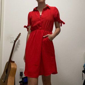 Red shirtdress